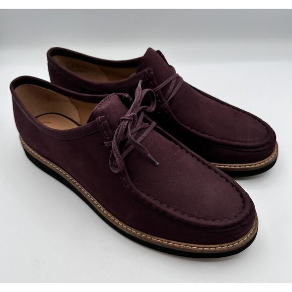 Clarks Shoes - Clarks Oxfords Glick Bayview Auberoine Nubuck Leather Shoes academia 10 M 32-07